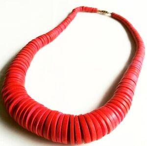 Vintage African Stacked Disk Necklace